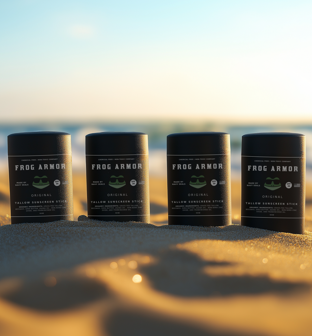 (4x) Frog Armor Original Mineral Sunscreen Stick Bundle